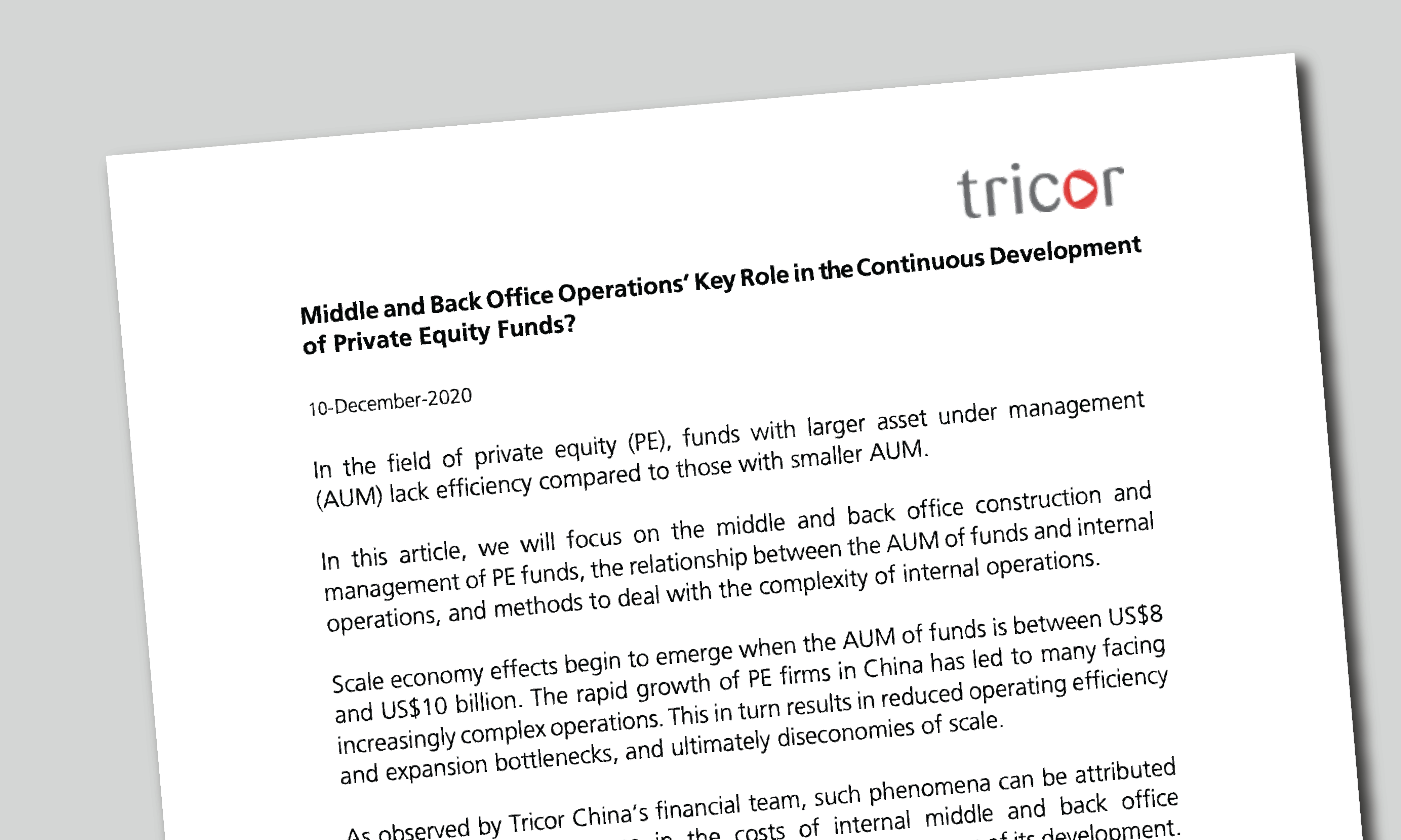 Why Middle and Back Office Operation Plays the Key Role in Enduring Development Journey of PE Funds [EN]